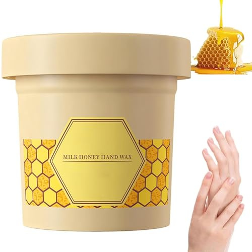Máscara de manos con cera de leche y miel, máscara exfoliante para manos hidratante, nutritiva, exfoliante, cuidado de manos (1 unidad)