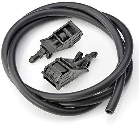 LST 2x Waschwasser Spritzdüse vorne + Schlauch kompatibel mit Seat Arosa Cordoba Ibiza Maii Toledo Skoda Citigo Rapid Superb VW Ameo Bora Fox Golf IV 4 Lupo New Beetle Passat Polo T5 Touareg Up