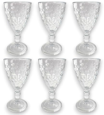 KORAT Set 6 Calici in Vetro Trasparente, Design Moderno, Brillantezza Pura, Resistenti in Lavastoviglie, Bicchieri Ideali per la Tavola, Resistenti e Duraturi, Adatti per Acqua Vino Cocktail