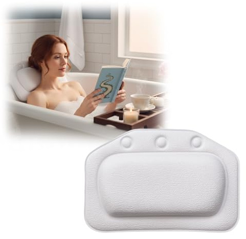 Badewannenkissen, Badekissen Für Badewanne, Weiches Badewannen Kissen Mit Ergonomischer Stütze Für Kopf Und Nacken, Ideal Für Entspannung Nach Der Arbeit Oder Im Spa, 31 X 21 X 2.5 cm