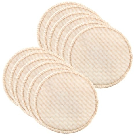 HANABASS 12pièces Lot de Coussinets Allaitement Lavables Coton et Polyester Prévention Fuites et Taches Rainure Centrale Anti-frottement