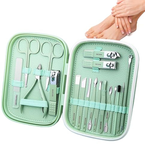 Juego de cortauñas - Kit de cuidado de uñas multifuncional - Conjunto de cortauñas de manos y pies - para mujeres, hombres, adultos, jóvenes, viajes, negocios, sala de estar