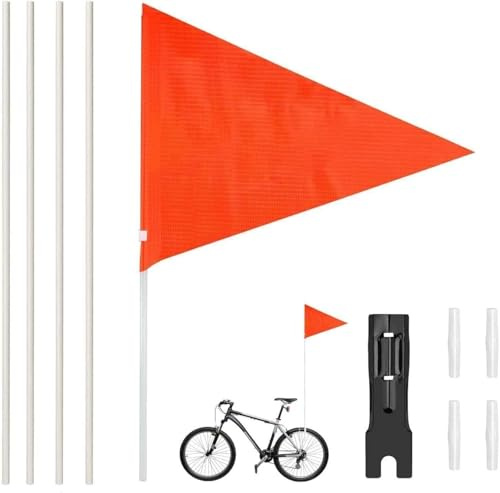 150/185cm Fahrradfahne,Sicherheitswimpel,Fahrrad Wimpel,Fahrradwimpel Verstellbare,Fahrrad fähnchen,Roller Fahrrad Wimpel Fahne,Street Buddy Fahne