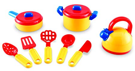 Learning Resources Pretend & Play Cooking Set - 10 Pieces, Ages 3+, Kitchen Food Toys for Toddlers, Gifts for Kids