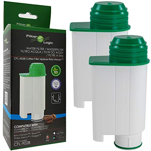 FilterLogic CFL-902B | 2x Wasserfilter für Philips, Saeco - Bj. vor 2016 | Für Philips, Saeco, Gaggia CA6702/10, CA6702/00, CA6702; kompatibel mit Brita Intenza+ Filterkartusche für Kaffeevollautomat