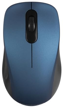 Modecom MC-WM10S Blau Leise Optische Funkmaus | Ergonomische Kabellose Maus für PC & Laptop | Geräuschlose Tasten & Präziser Sensor | 2.4 GHz USB | Komfortable Computermaus für Büro & Home Office