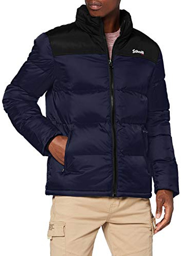 Schott NYC UTAH, Giacca Uomo, Blu (Navy), XL