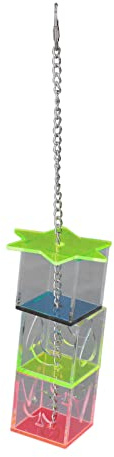 Jouet de Recherche de Nourriture pour Oiseaux, Friandise à Suspendre Jouet de Recherche de Nourriture pour Perroquet Acrylique Creative Perroquet Feeder Box pour Anchois Perruches Cockatiel Conure