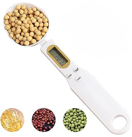 OBEST Digital Measuring Spoon, Electronic Scale Spoon with 0.1g Scale up to 500g LCD Display for Cooking, Baking, Flour, Spices, Medicine, Seasoning