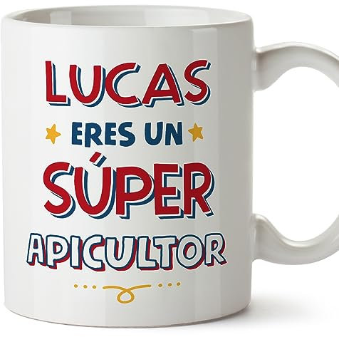 MUGFFINS Tazas Personalizadas para APICULTOR hombre - En Español - Eres Súper - 11 oz / 330 ml - Regalo Personalizable original y divertido