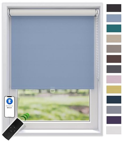 EFIXS Thermorollo White Reflex, Breiten: 40-240, Höhe bis 275 cm, Hier 150 x 190 cm (BxH) HellBlau, Verdunklungsrollo, Kettenzug, Springrollo, Motor