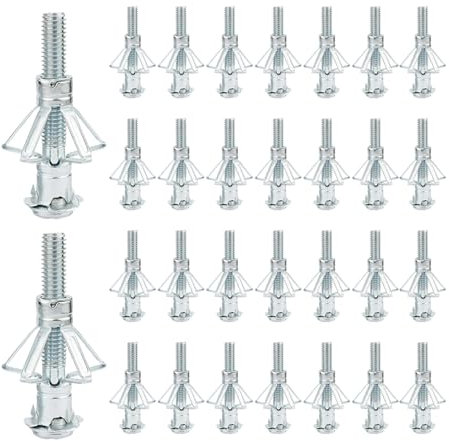 Tasselli Da Muro Per Cartongesso Da 30 Pezzi, Tasselli Da Muro, Fissaggi Da Muro, Viti Ad Espansione, Bulloni Da Muro, Tasselli Da Muro Fissi In Metallo