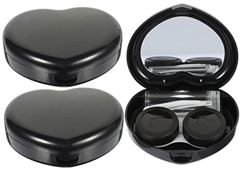 Vaguelly 3sätze Reise-kontaktlinsen Spiegel Tragbare Leichte Aufbewahrungsbox Für Kontaktlinsen Im Teiliges Für Unterwegs Für Damen Und