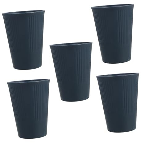 ABOOFAN 5stücke Mehrwegbecher Plastikbecher Für Saft Und Getränke Kleine Becher Zum Trinken Wiederverwendbare Küchenbecher Mit Streifenmuster Für Innenbereich