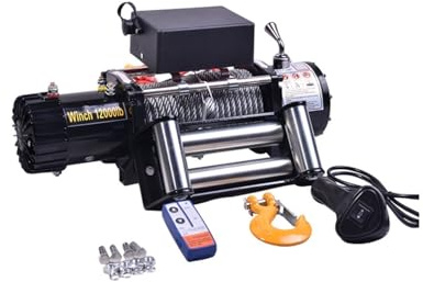Elevador eléctrico Motor de cabrestante eléctrico 3500lbs/4000 Lbs vehículo de campo traviesa autorrescate y extracción cabrestante pequeño grúa tracción vehículo cabrestante(3500 lbs 24V)