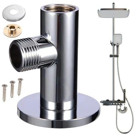 Gomito per Doccia a Mano - Uscita Acqua Doccia | Ricambio Connettore Montato a Parete Antigoccia per Uso Domestico Casa Bagno e Hotel