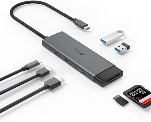 TP-Link UH7021C Hub USB C, PD100W, 4K 60Hz HDMI, 1×USB C, 2×USB A, Cartes SD et microSD jusqu'à 200 Mo/s, Plug and Play, Compatible avec MacOS, Windows, Linux, iPad OS, iOS, Android