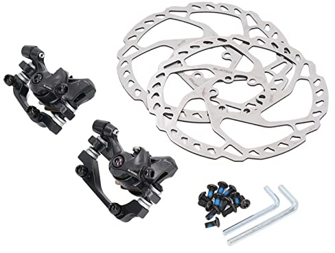 MOTOULAX Bike Disc Brake Kit Front Back Caliper 2pcs 160mm Rotor Aluminum Alloy Disc Brake Set for Mountain Bike