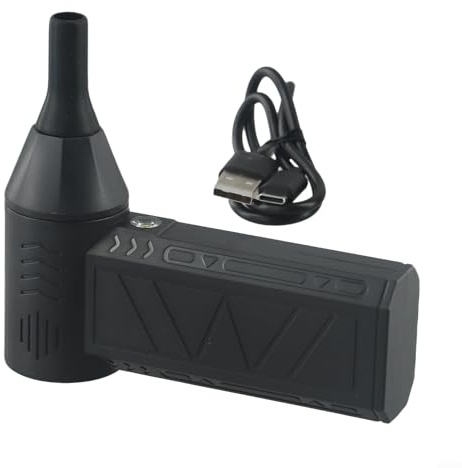 Zilimontt Batterie portable sans fil 130 000 tr/min 200 W avec fonction souffleur 5000 mAh Typec rapide pour nettoyage de voiture, clavier, poussière industrielle, soufflage de la poussière à la