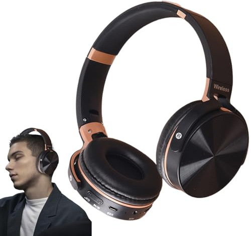 Yonuaret Cuffie Senza Fili, Auricolari Pieghevoli Per Giochi Su PC, Auricolari Senza Fili, Per Telefono Computer PC Giochi Sport Viaggio Allenamento Lavoro Studio