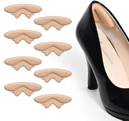 Cuscinetti per Talloni Bukihome – Set da 4 Stabilizzatori Unisex Comfort, Beige, per Scarpe Grandi – Antiscivolo e Ammortizzanti