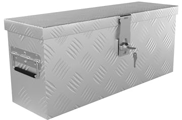 XMTECH Caja de transporte de aluminio de 18 litros, caja de aluminio, color plateado