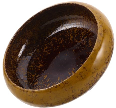 SEWACC Pot en Céramique Jaune pour Plantes Aquatiques et Nénuphars, Design Moderne Rond, pour Décoration Intérieure sans Salissure, Facile pour Débutants