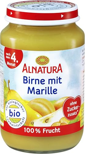 Alnatura Bio Birne-Marille, glutenfrei, 6er Pack (6 x 190 g)