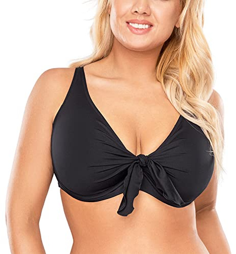 VIVISENCE Bikini BH dam badmode bikinitopp mönsterlös sängdel EU 3202, svart, 80E
