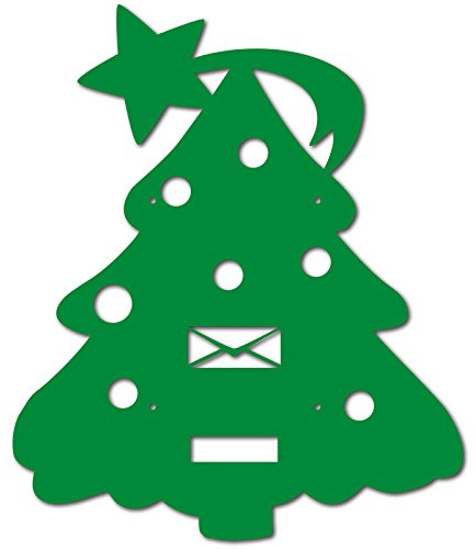 Alubox 08 miaplalbnatcomve frontale interchangeable pour boîte aux lettres ma avec dessin arbre de Noël, vert
