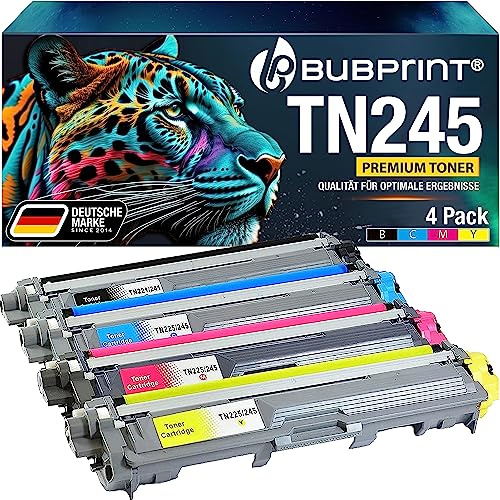 Bubprint 4 Toner kompatibel mit Brother TN-241 TN-245 | Passend für MFC-9332CDW DCP-9022CDW MFC-9142CDN DCP-9020CDW HL-3142CW HL-3150CDW MFC-9342CDW DCP-9017CDW HL-3152CDW