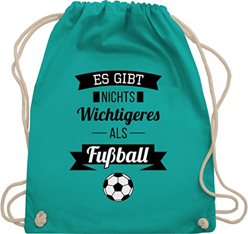 Shirtracer Turnbeutel Rucksack - WM 2026 - Es gibt nichts Wichtigeres als Fußball - Unisize - Türkis - football fanartikel fußball-rucksack fussball 3480 stoffbeutel geschenke für fußballfans