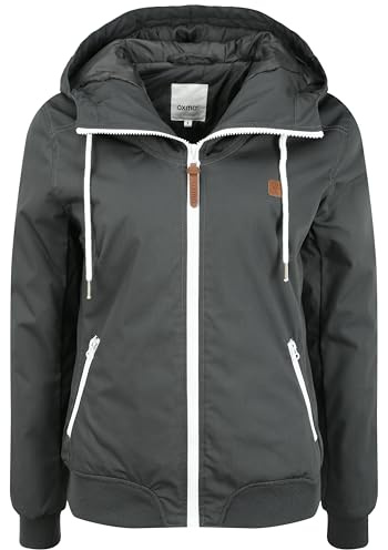 OXMO OXTila Damen Übergangsjacke Jacke mit Kapuze Reißverschlusstaschen Regular fit