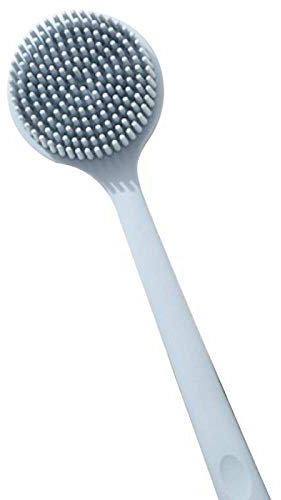 SlimpleStudio Badbürste Multifunktionale Silikonbadbürste mit langem Griff doppelseitig Backwäscher Badewannenbürste Hautmassage Gesundheit Shower-Werkzeug-Gelb Körperbürste (Color : Blue)