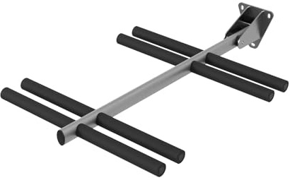 QLS Handels skidhållare för vägg skidhållare för 4 par 47,5 cm Nordic Walking trekking stavar skidhållare krokstång med skyddande gummibeläggning för platsbesparande förvaring