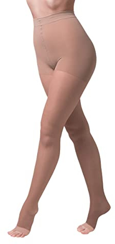 sanaGens Calze Collant Punta Aperta compressione graduata 70 DEN 13/17 mmHg (IT, Testo, Taglia unica, Regular, Tall, Taglia 3°, Playa)