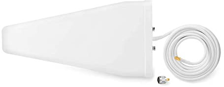 RANGEFUL AY11C-10 Antenna da esterno 11 dBi 3G/4G LTE Yagi LPDA Direzionale 698-2700MHz per telefono cellulare ripetitore amplificatore router 4G, SMA-Maschio + adattatore N-Maschio, 10m Cavo
