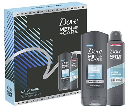Dove Men+Care XL Daily Care Duo Duschgel und Anti-Transpirant Geschenkset perfektes Geschenk für ihn, 2 Stück