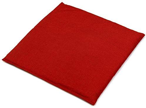 Cojín de semillas de uva, 19 x 19 cm, tejido orgánico rojo, cojín de calor