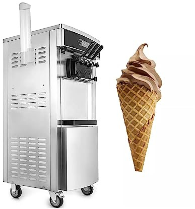 EYESLA 20-28L/H Soft Ice Cream Machine Serve Yogurt Maker 3 Flavors Fridge To Make Electric Ice Cream Commercial 2200W