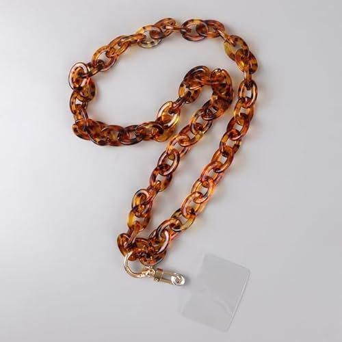 QIUMING 1 pièces Acrylique Lien chaîne téléphone Portable lanière 80 cm Suspendus Cou étuis pour téléphone Portable chaînes Sangle Accessoires Femmes Bijoux