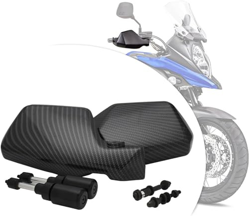 Runfarr Protectores de Mano Moto,Guardamanos Barra de Mango Protectores de Cepillo de Mano para DL650 V-Strom 2014-2019 Patrón de Fibra de Carbono