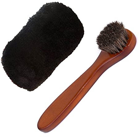 Brosse à linge multifonction de luxe avec chiffon de cirage/kit de polissage/brosse de cirage pour sacs en cuir, bottes et chaussures (1 pièce)