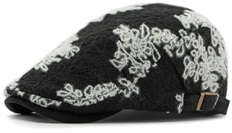 WOYUANSHA Barett Baskenmützen Für Herren Baumwolle Druck Newsboy Caps Flache Schirmmütze Männer Frauen Maler Baskenmütze Hüte 55-60Cmwear Stil1