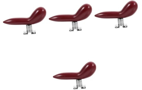 BESTonZON 4 Stück Handauflage für Fagott Bassoon Daumenpolster Abnehmbare Bassoon Halterung Fagott-Fingeraufsatz Bassoon Fingerhalterung Fagott Handstütze Sattelstütze für Fagott Eisen rot
