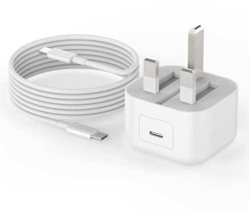iPhone 30W Charger Plug, USB C Power Adapter with 2M Type-C Charging Cable | PD30W Super Quick Charging, Mfi Certified Fast Wall Charger for iPhone 17/16/16 Plus/16 Pro/16 Pro Max/15/iPad Air/AirPods