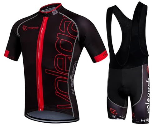 Meicynhoger Vêtements de Cyclisme pour Homme, Maillot de Cyclisme et Cuissard Vélo Respirant Bib Shorts