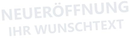 INDIGOS UG - Aufkleber selbst gestalten - Schaufensteraufkleber personalisiert - Neueröffnung Wunschtext - Weiß - 96 cm - Fensterfolie blickdicht - Geschäft, Einzelhandel - individuelle Beschriftung