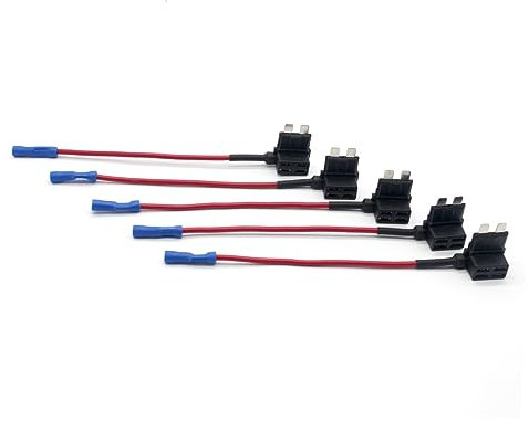 OUNONA 5 Stück Sicherungshalter Auto-add-a-Circuit-Adapter Mit Kabel Schwarz Flacher Sicherungshalter Für Schnelle Installation Passend Für Ct