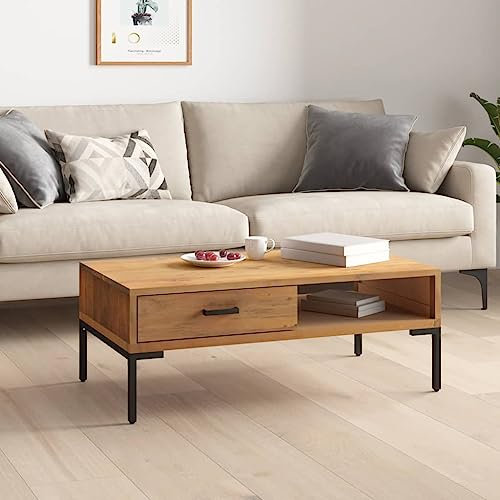 Tables-Accent Tables-Coffee Tables-Coffee Table 90x50x35cm Massives Kiefernholz